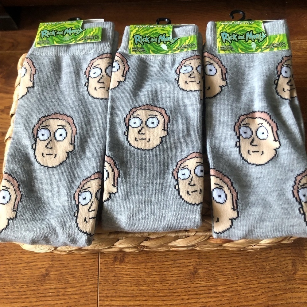 Rick and Morty: Pickle Morty face crew socks